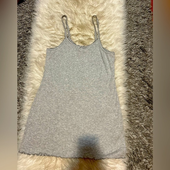 Women's Gray Ribbed Tank Dress - Picture 1 of 2